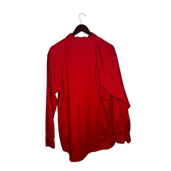 Vtg PIONEER SEEDS Shirt Mens Large Tall Blue Generation RED Long Sleeve‎ USA - Picture 3 of 3